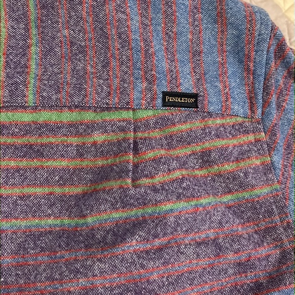 Pendleton Surf Board wool fitted button up shirt medium purple green - Picture 6 of 6